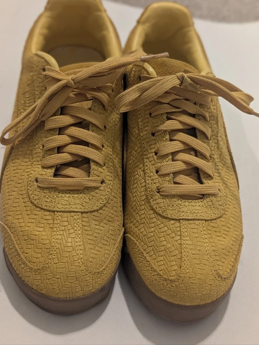 PUMA Woven Mustard Yellow Casual Sneakers
